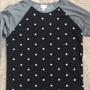 Lularoe Black and white polka dot Randy